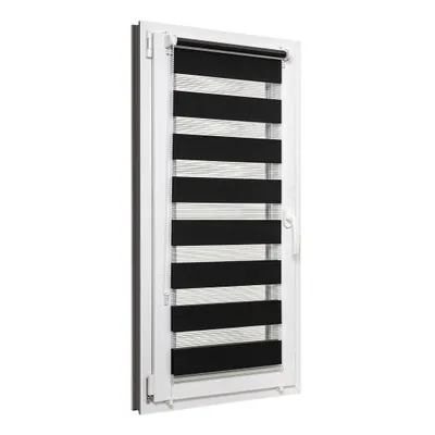 Obrázek produktu pro Roleta den a noc 60x150 cm, barva černá, montáž bez vrtání