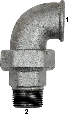 Produktbild von Riegler Verschraubung Bogen 98 IG/AG, Rp 2 1/2, R 2 1/2, schw. Temperguss