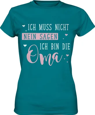 Produktbild von Oma lustiges Damen Premium T-Shirt – Diva Blue / S