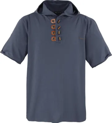 Produktbild von Übergrössen Hippes T-Shirt Kurzarm m. Kapuze LAVECCHIA LV-609 Dark-Grey 8XL