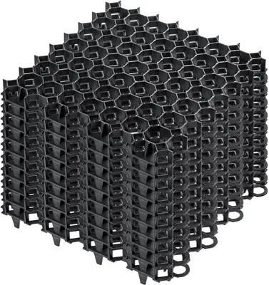 Immagine prodotto di Griglia per prato in plastica KADAX "Forsa", pannello per paddock, griglia per prato, nero, 50 cm, 10 pezzi