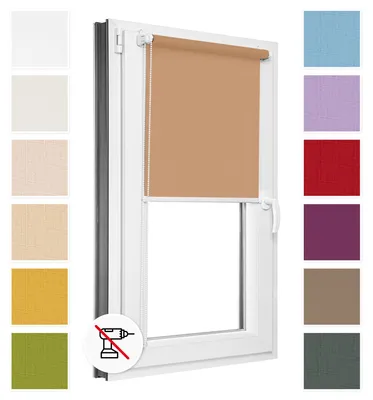 Obrázok produktu pre Estika Roleta bez vŕtania - 30 x 150 cm - Oranžová - Jednoduchá montáž pomocou úchytov