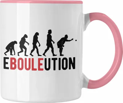 Produktbild von Trendation - Boule Tasse Geschenk Ebouleution Pétanque Boule-Spieler Geschenkidee Spruch (Rosa)