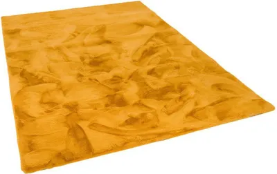 Produktbild von Luxus Super Soft Kunstfell Teppich Plush Einfarbig, Größe:60x90 cm, Farbe:Curry