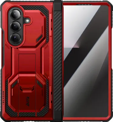 Produktbild von I-Blason, ArmorBox Hülle Galaxy Z Fold7 mit Glasfolie & Kickstand, Rot