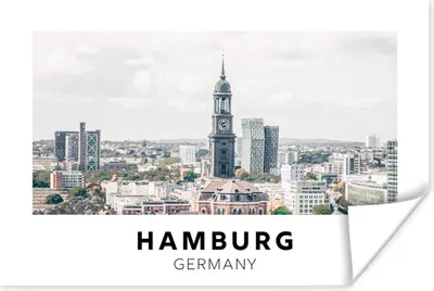 Produktbild von MuchoWow® Poster Deutschland - Hamburg - Huizen 90x60 cm - Schlafzimmer