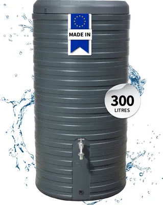 Image de GARANTIA NORDIC 2in1 récupérateur d'eau de pluie 300 L, gris graphite avec bac de plantation