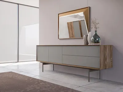 Immagine prodotto di Credenza completa per la sala da pranzo con specchio Mobili in legno di design
