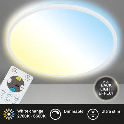 Obrázok produktu pre LED panel Briloner SLIM 22 W 3000 lm 2700-6500 K biely s diaľkovým ovádaním