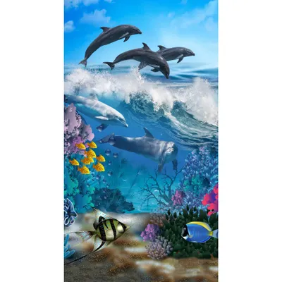 Zdjęcie produktu dla Ręcznik plażowy Good Morning 75x150 cm - delfiny