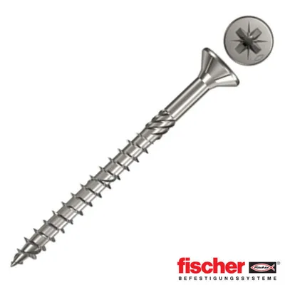 Produktbild von Fischer FPF-SZ 4,0 x 60 A2P 100 Spanplattenschraube 657181 100Stk.