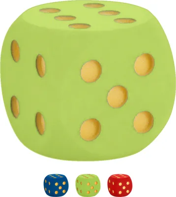 Produktbild von VOLLEY Spielwürfel Schaumstoffwürfel Softwürfel Augenwürfel unbeschichtet, 16 cm