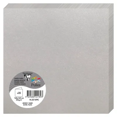 Image de Clairefontaine Doppelkarte 160x160 silber