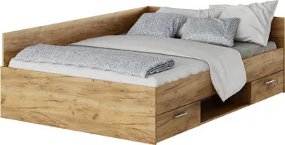 Zdjęcie produktu dla Kondela Rama łóżka ze schowkiem Boat 140 - dąb artisan