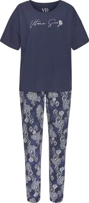 Produktbild von Vivance Dreams Pyjama 2 -teilig dunkelblau-gemustert Größe 36/38