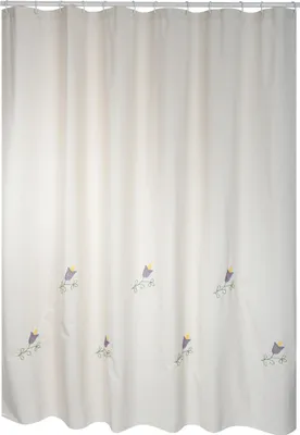 Produktbild von MSV Anti-Schimmel Duschvorhang "Tulip" Anti-Bakteriell, waschbar, wasserdicht Polyester/Baumwolle 180x200cm