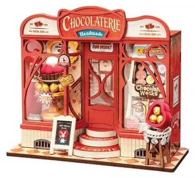 Immagine prodotto di Puzzle 3D Minicasa Dolce Negozio di Cioccolato, RoLife, 98 pezzi