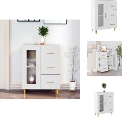 Zdjęcie produktu dla vidaXL Kredens biały 69,5x34x90 cm Materiał drewnopochodny - Kredensy