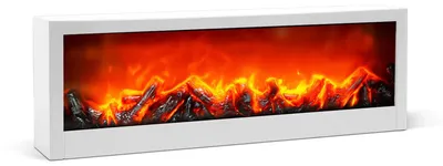 Obrázok produktu pre GLOBIZ Krb s LED plameňom - biela - na batérie / USB - 60 x 10 x 20 cm
