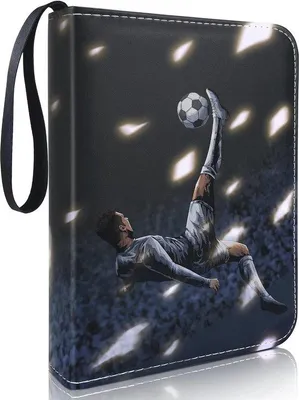 Produktbild von Famanu Kartenalbum für 400 Fußballkarten - Sammleralbum und Kartenhalter - Schwarz