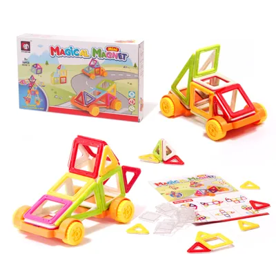 Zdjęcie produktu dla KIK - Klocki magnetyczne MAGICAL MAGNET MINI 38szt 3+ v2
