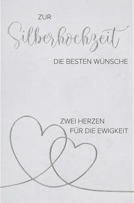 Produktbild von Silberhochzeit - 25. Hochzeitstag - Glückwunschkarte im Format 11,5