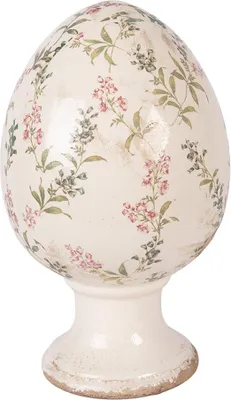Produktbild von Clayre & Eef Dekorationsfigur Ei Ø 17x28 cm Beige Keramik