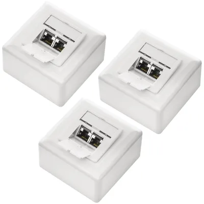 Produktbild von deleyCON MK1587, Weiß, Schraubenlos, Jede Marke, RJ-45, 80 mm, 80 mm