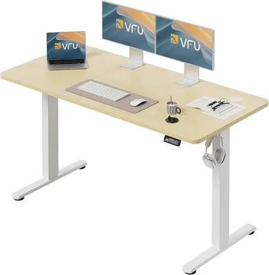 Imagen del producto de Escritorio de altura ajustable con botones de memoria, de 140 x 60 cm
