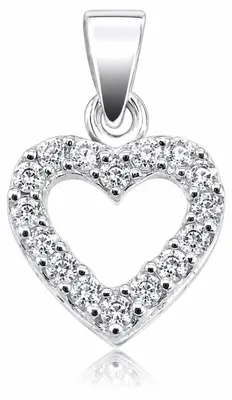 Produktbild von LUISIA® Kettenanhänger "Herz mit Zirkonia" - 925 Sterling Silber