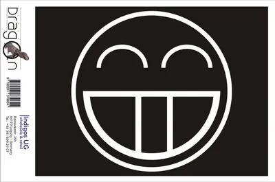 Produktbild von Aufkleber / Autoaufkleber - JDM / Die cut / Auto / OEM - smile emotion 210x210mm weiß - Heckscheibe / Heckscheibenaufkleber