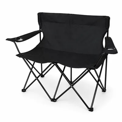Produktbild von BigDean Camping Sofa faltbar für 2 Personen, bis 250 kg belastbar, 2 Getränkehalter, Tragetasche, Campingbank für Garten & Camping