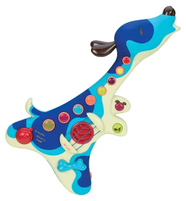 Productafbeelding van B. toys - Woofer - Gitaar voor kinderen - Muziekinstrument - 3 muziekmodi - Grote en kleurrijke knoppen - Vanaf 2 jaar