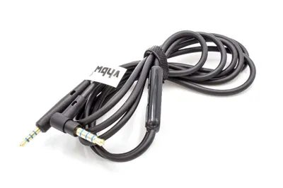 Produktbild von vhbw Audio AUX Kabel kompatibel mit Bose QuietComfort QC-25 Kopfhörer - Audiokabel 3,5 mm Klinkenstecker, Mikrofon, Rufannahme-Taste, 150 cm Schwarz