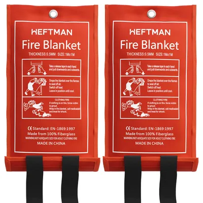 Produktbild von HEFTMAN Löschdecke 2er Pack - 2 Stück