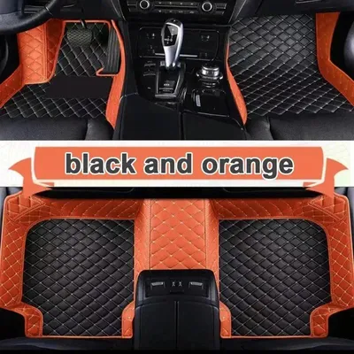 Produktbild von Autofußmatten, Luxusumrandung, rutschfestes Design, 3er Set Fußmatte-15