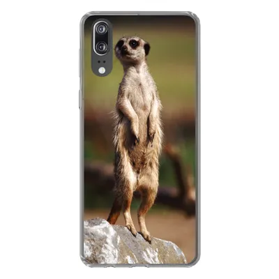 Produktbild von MuchoWow® Handyhülle Schutzhülle Hülle für Huawei P20 Erdmännchen - Tier - Spiel Silikon Softcase Handy Hülle - Hardcover