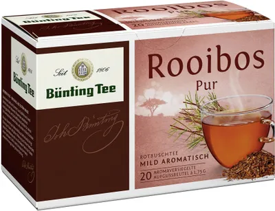 Image de Bünting Tee Rooibos Pur (20 x 1,75 g)