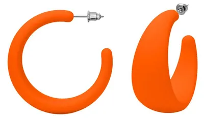 Produktbild von auffällige Creolen / Ohrringe in knalligen Farben - orange