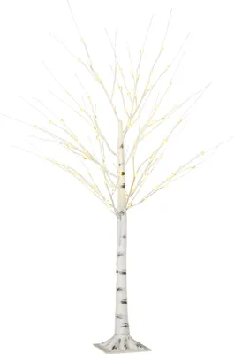 Produktbild von LED-Weiße Kunstbirke 150 cm flexibel Kunststoff Metall