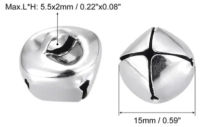 Produktbild von 24 Stš¹ck Gl?ckchen, Metallgl?ckchen, 15mm Gl?ckchen Zum Basteln, Kleine Glocken, Schellen fš¹r Handwerk, DIY Weihnachten Dekoration, Geschenkdeko, Silberton