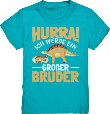 Produktbild von Hurra Großer Bruder Dinosaurier Shirt – Swimming Pool / 152/164 (12-14)