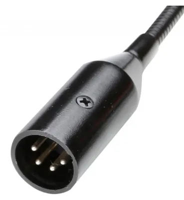 Zdjęcie produktu dla Adam Hall Stands SLED 1 ULTRA XLR 4 - Ultra 4-biegunowa lampa XLR na gęsiej szyi z 4 diodami LED COB, lampka do czytania, czarna