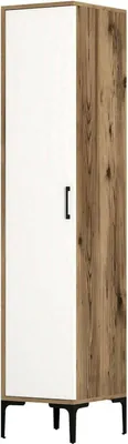 Immagine prodotto di Dmora Armadio Multiuso 1 Anta Giusta 201.4x47.5h cm Bianco, Un'anta 5 Vani