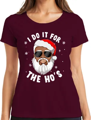 Obrázok produktu pre Vtipné dámske tričko I Do It For The Ho's Father Christmas Gift, bordová, L