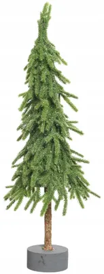 Productafbeelding van Minibaum kerstboom, groen, met glitter, diameter 13 cm, hoogte 45 cm
