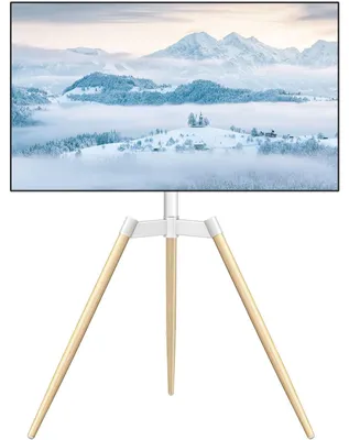 Image de Support TV sur pied, compatible avec les téléviseurs de 32 à 65 pouces - Pivotant et réglable