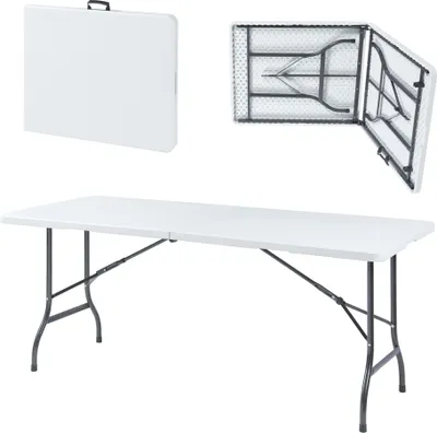 Produktbild von Skladací stôl 'Ljusnarsberg' 180x75x72cm plast biely