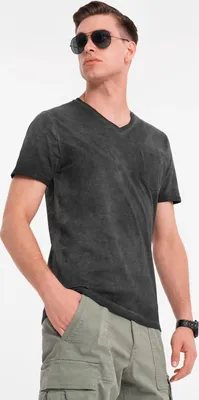 Produktbild von Ombre Clothing Kurzarmhemd für Männer Jordanne schwarz L