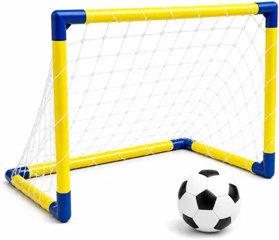 Produktbild von Fußballtor mit Netz & Fußball – Stabiles Trainingstor für Kinder und Erwachsene – Wetterfestes Gartentor